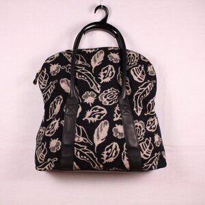 Pendleton Wool Weekender Duffel Bag Leather Trim Southwest Pattern Travel Tote